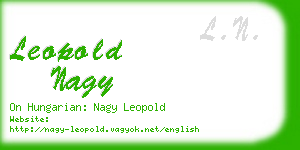 leopold nagy business card